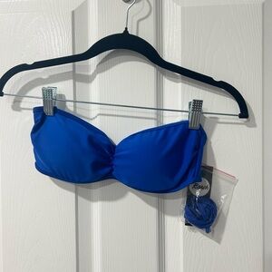 (NWT) Bandeau Swim Top with removable straps